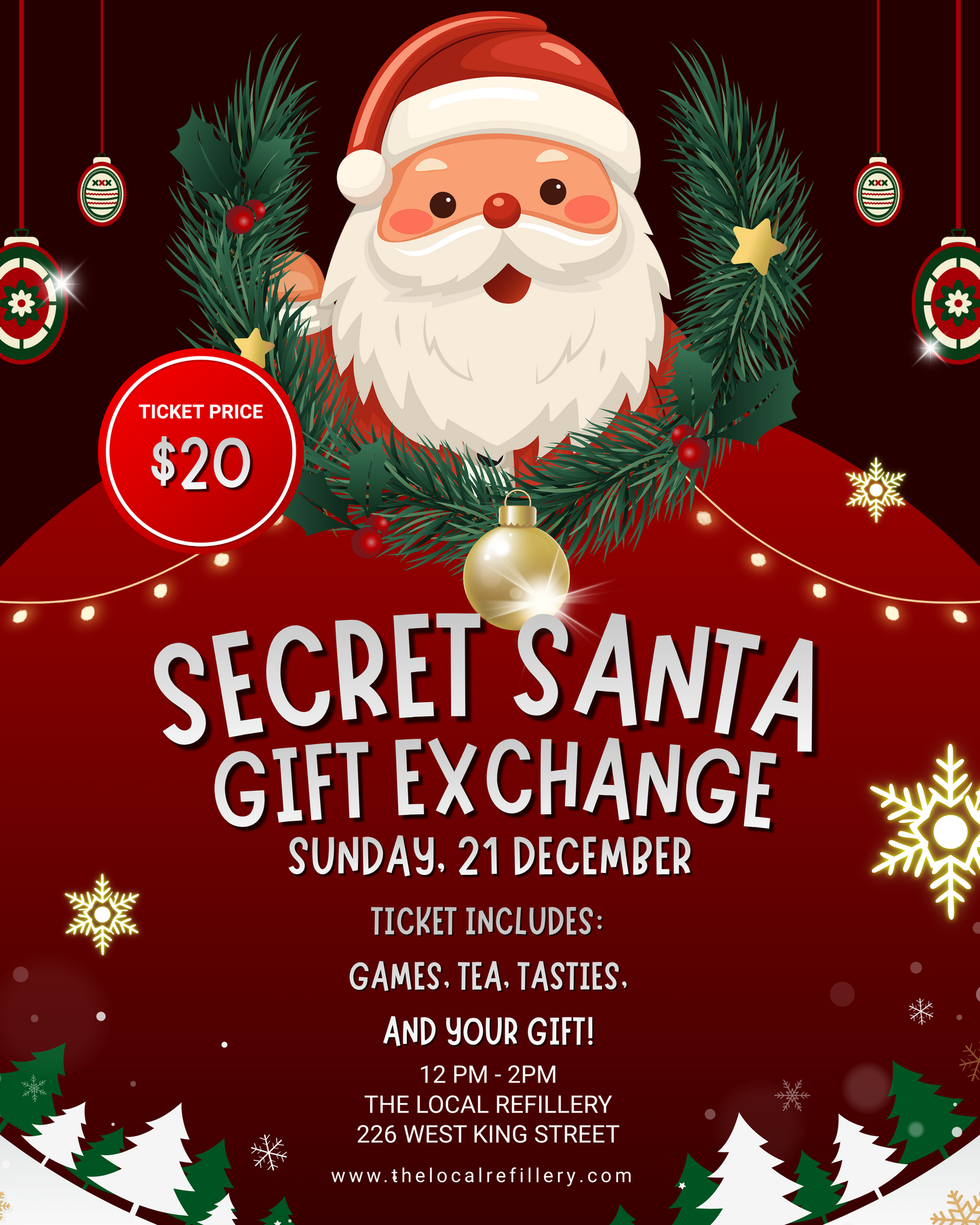 Secret Santa/White Elephant Party December 21, 12-2pm