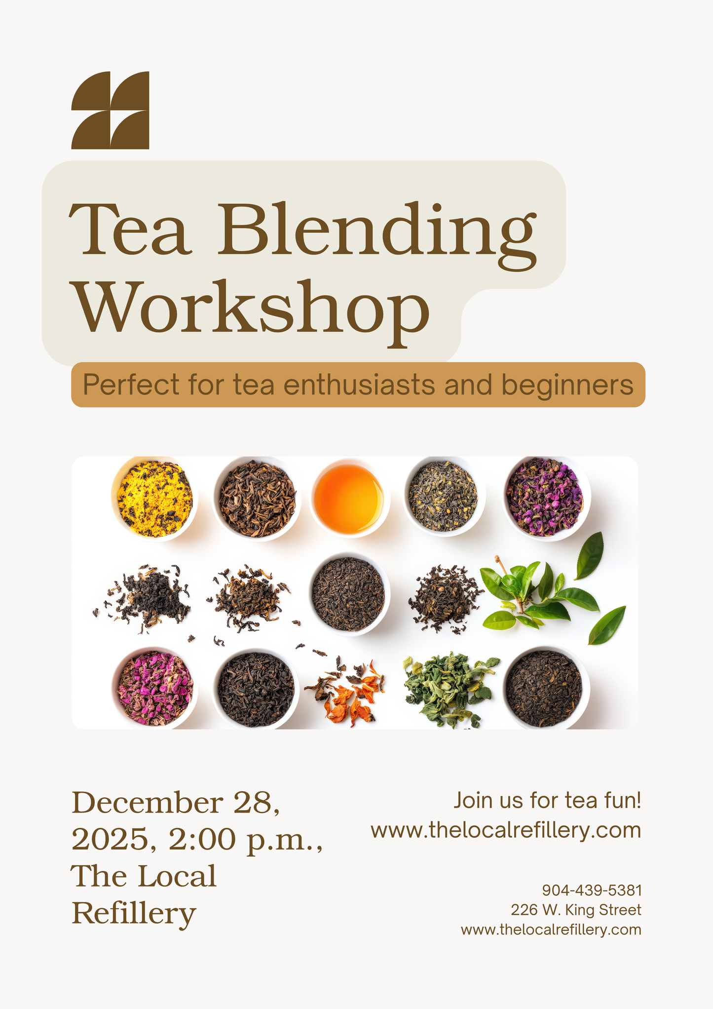 Tea Workshop with Danielle December 28, 1pm 2025